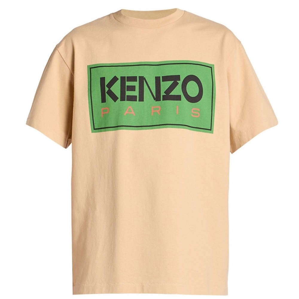 Kenzo Logo Cotton T-Shirt Beige Men’s XS